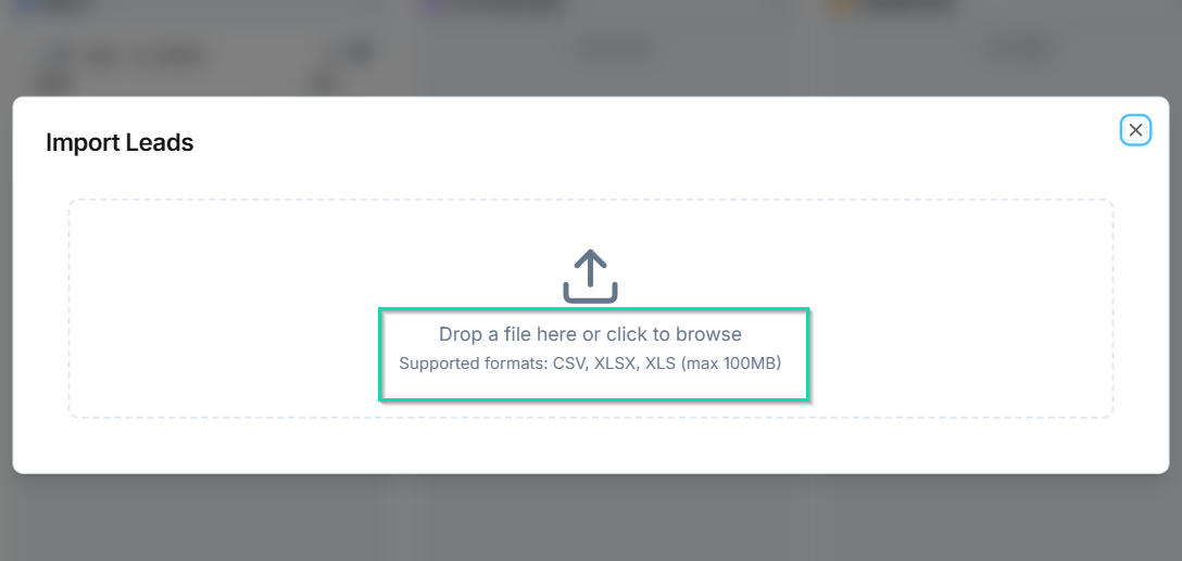 Upload your CSV or Excel file.